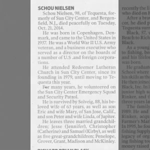 Obituary for SCHOU NIELSEN
